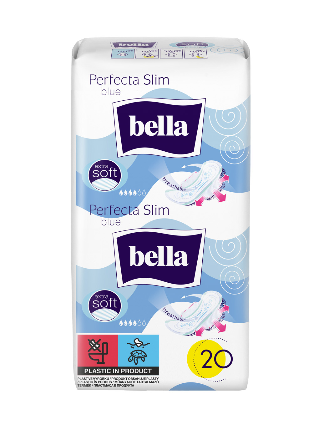 HYGIENICKÉ VLOŽKY Bella Perfecta Slim Blue - 20 ks