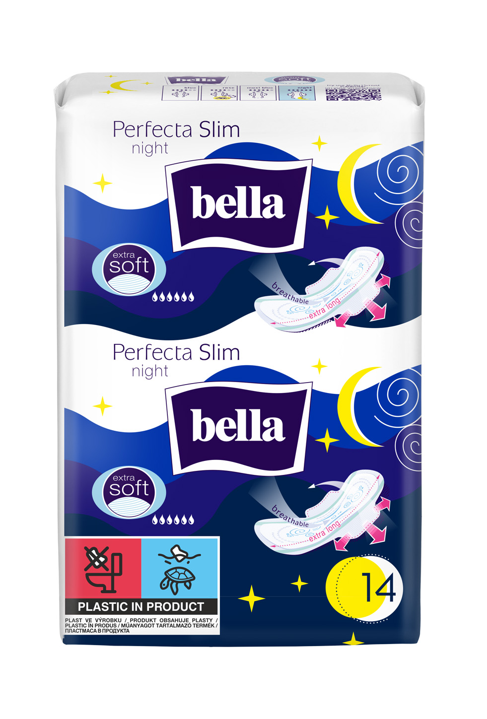 HYGIENICKÉ VLOŽKY Bella Perfecta Slim Night Extra Soft – 14 ks