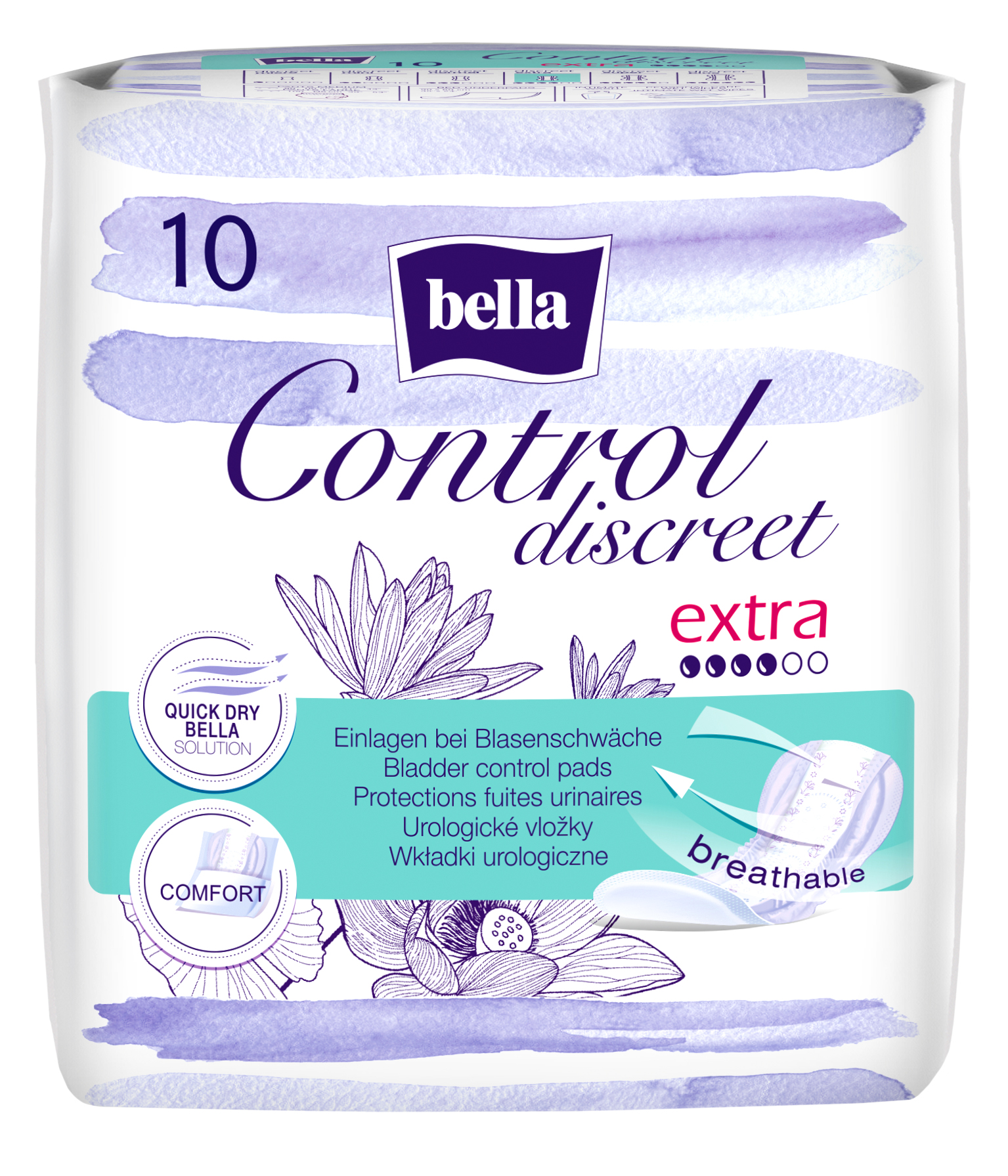 UROLOGICKÉ VLOŽKY Bella Control Discreet Extra - 10 ks