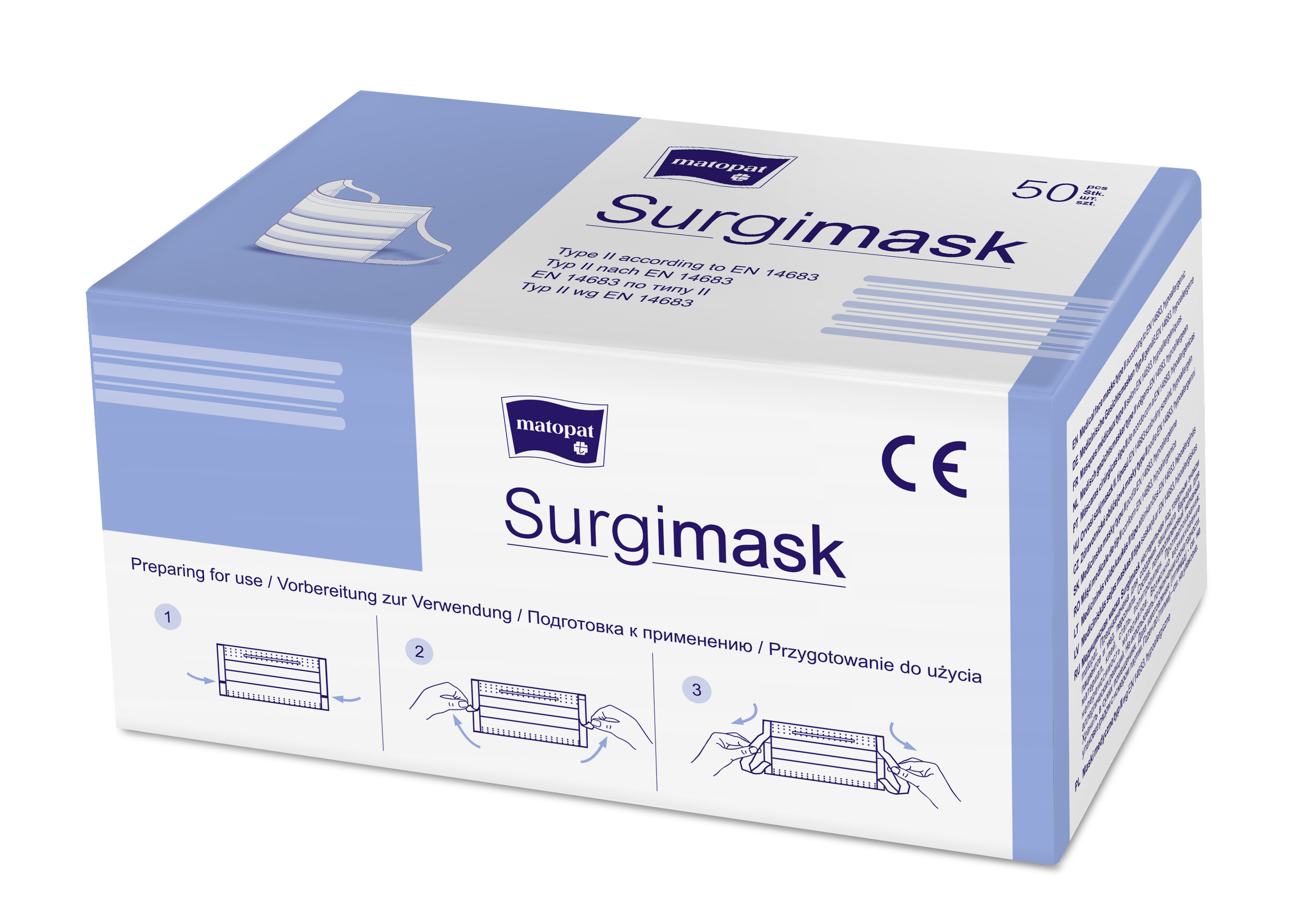 OCHRANNÁ MASKA Surgimask 3-vrstvová - 50 ks
