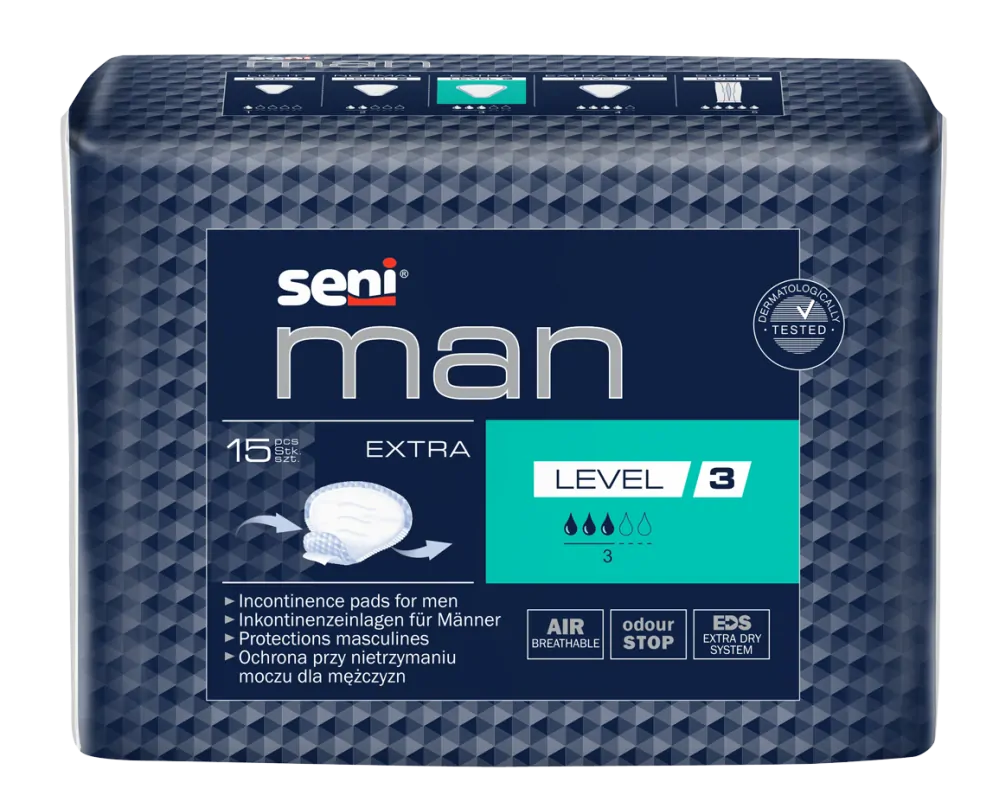 UROLOGICKÉ VLOŽKY PRE MUŽOV Seni Man Level 3 Extra - 15 ks
