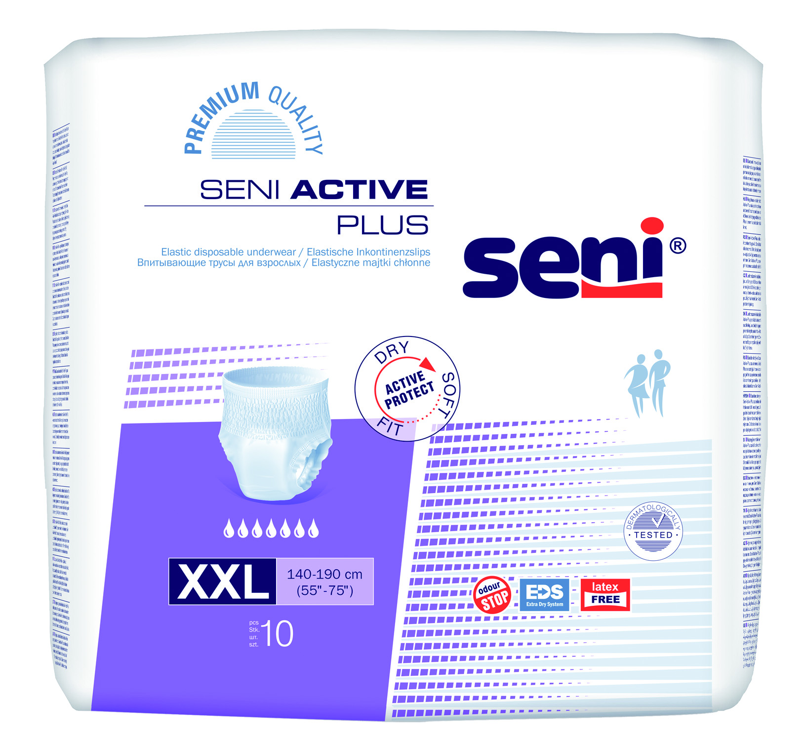 NAŤAHOVACIE PLIENKOVÉ NOHAVIČKY Seni Active Plus XXL - 10 ks