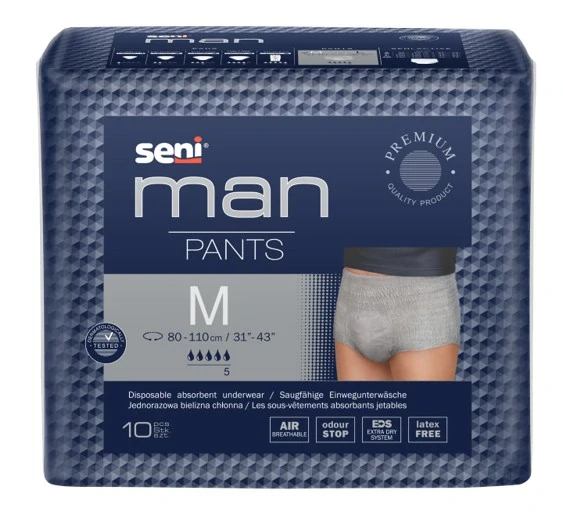 ABSORPČNÉ NOHAVIČKY JEDNORÁZOVÉ Seni Man Pants M - 10 ks