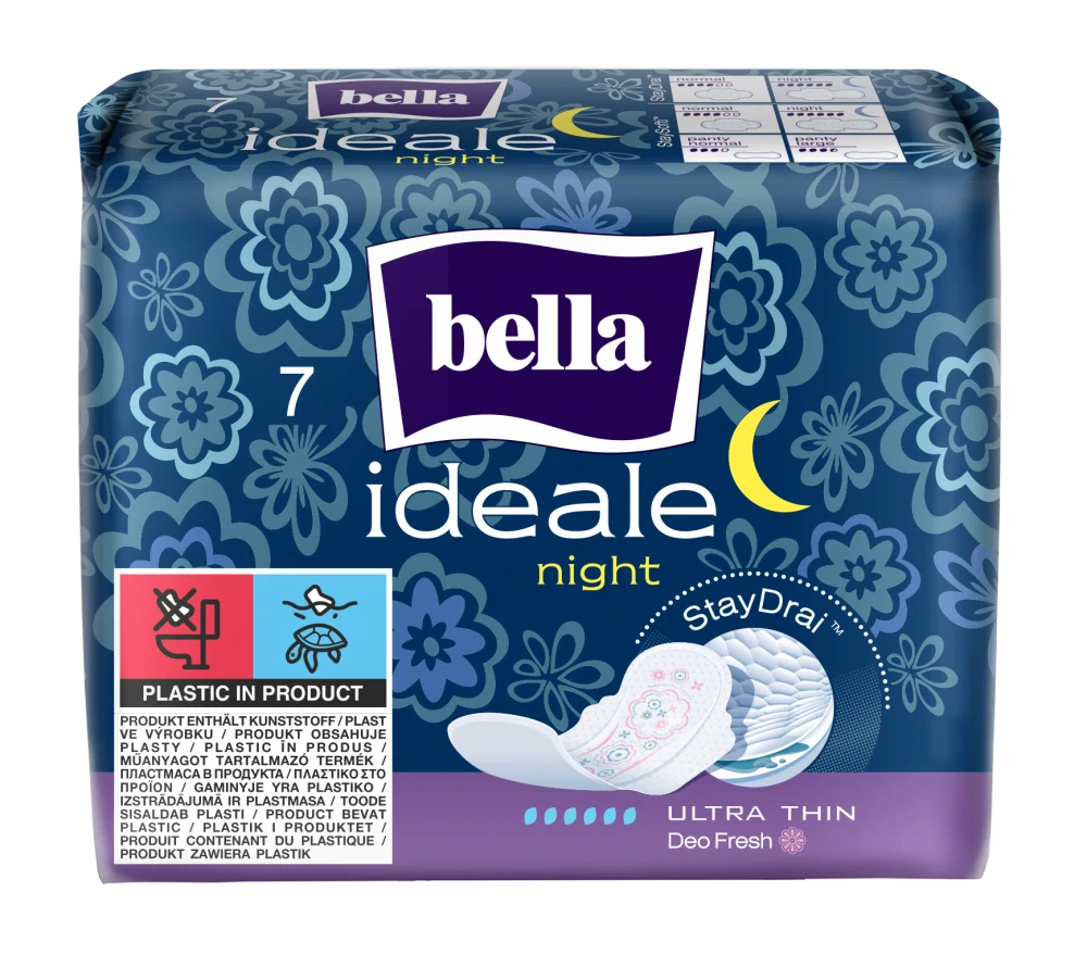 ULTRA TENKÉ VLOŽKY Bella Ideale Night StayDrai Normal - 7 ks