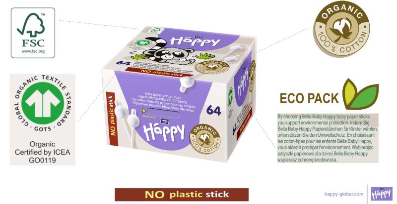 HYGIENICKÉ DETSKÉ TYČINKY Bella Baby Happy - 64 ks