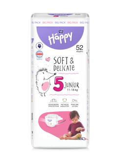 DETSKÉ PLIENKY Happy Soft and Delicate Junior Big Pack - 52 ks
