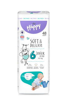 DETSKÉ PLIENKY Happy Soft and Delicate Junior Extra Big Pack - 48 ks