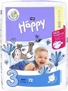 DETSKÉ PLIENKY Happy Midi Big Pack - 72 ks