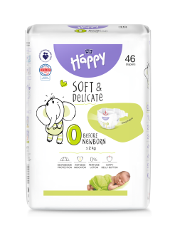 DETSKÉ PLIENKY Happy Soft and Delicate Before Newborn - 46 ks
