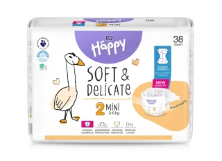DETSKÉ PLIENKY Happy Soft and Delicate Mini - 38 ks