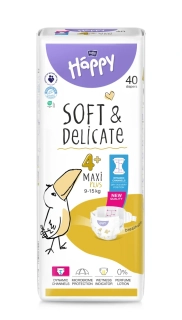 DETSKÉ PLIENKY Happy Soft and Delicate Maxi Plus - 40 ks
