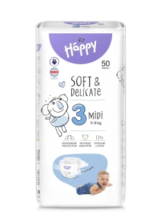 DETSKÉ PLIENKY Happy Soft and Delicate Midi - 50 ks