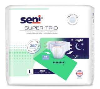 Plienkové nohavičky Seni Super Trio L - 10 ks